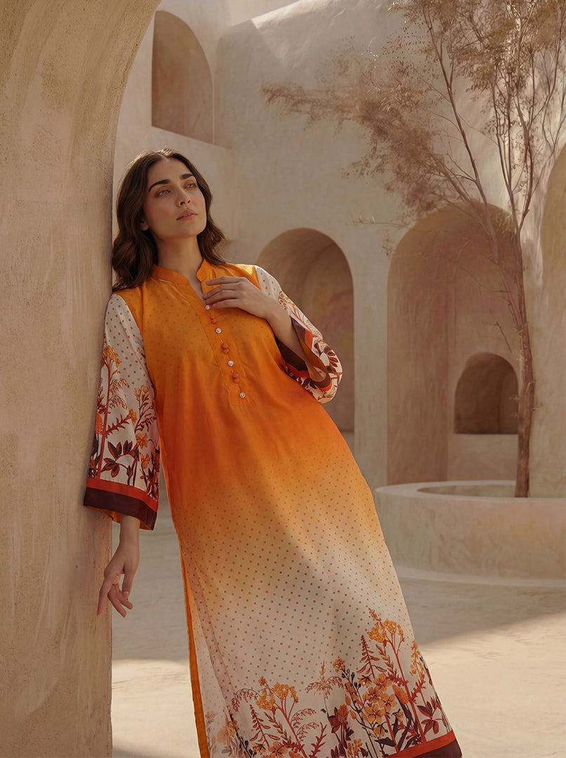 ORANGE POLKA Floral