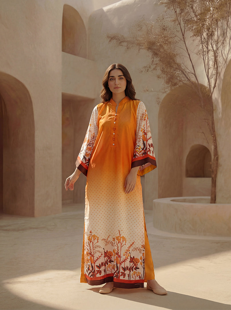ORANGE POLKA Floral
